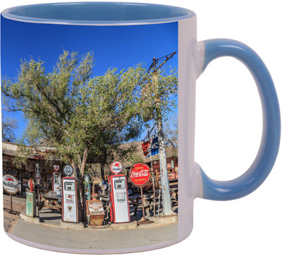 

Arkist gas station route 66 arizona Ceramic Mug(340 ml), Multicolor