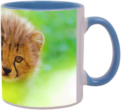 

Arkist cheetah cub face Ceramic Mug(340 ml), Multicolor