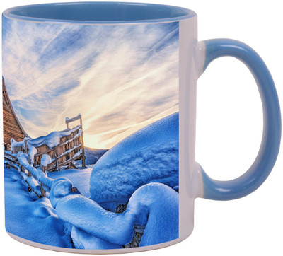 

Arkist cabin in the mountains Ceramic Mug(340 ml), Multicolor