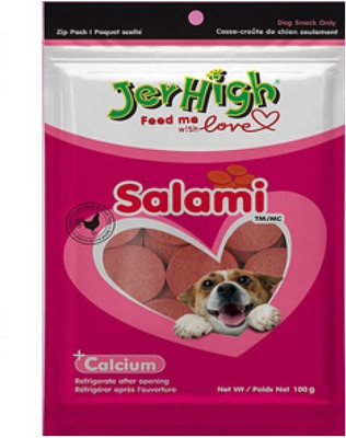 

Jer High Salami With Calcium Chicken Dog Treat(100 g, Pack of 4)