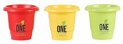 

One Feet Farm multi colour plastic pot Plant Container Set(Plastic)
