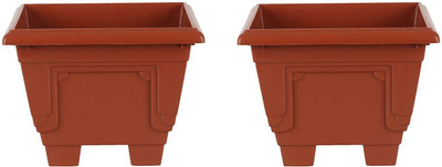 

One Feet Farm Square Plastic planter Plant Container Set(Plastic)