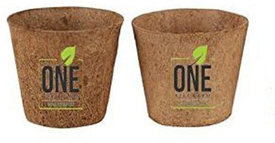 

One Feet Farm Coir Pot 8 inch dia Plant Container Set(Wood)