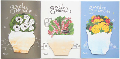 

Fusen collection Flower 20 Sheets Sticky notes, 3 Colors(White)