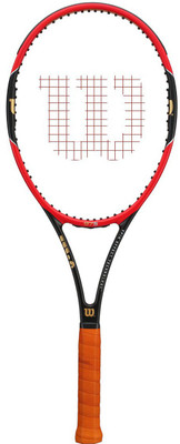 

Wilson Pro Staff 97 S Black, Red Unstrung Tennis Racquet(G3 - 4 3/8 Inches, 326 g)