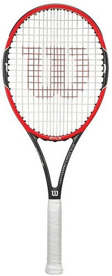 

Wilson Pro Staff 97 LS Black, Red Unstrung Tennis Racquet(G2 - 4 1/4 Inches, 306.17 g)