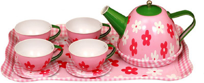 

Montez 18 Pcs Children Tin Tea Set (Pink)