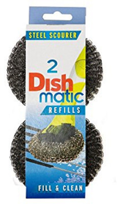 

dish matic Steel Scrub Pad(Medium, Pack of 2)