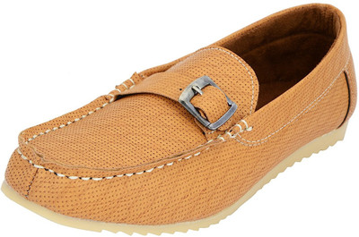 

LeatherKraft Loafers For Men(Beige