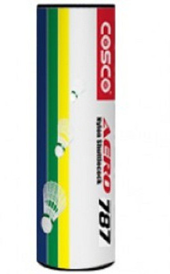 

Cosco Aero 787 Nylon Shuttle Cocks Nylon Shuttle - Yellow, White(Slow, 75, Pack of 1)