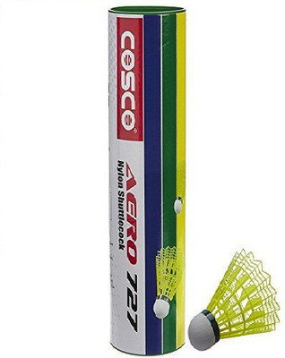 

Cosco Aero 727 Shuttle Cock Nylon Shuttle - Yellow(Medium, 77, Pack of 1)