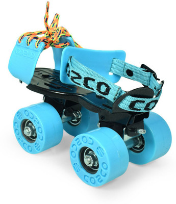 

Cosco Zoomer Jr. (16.5 - 19.5 cm) Age Group (3 - 6 Years) Quad Roller Skates - Size 8 - 11 UK(Blue, Yellow, Orange, Pink), Multicolor