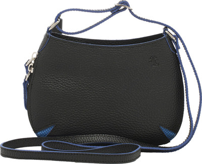 

Walletsnbags Girls Casual Black Leatherette Sling Bag