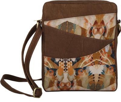 

Rub & Style Women Casual Brown Genuine Leather Sling Bag