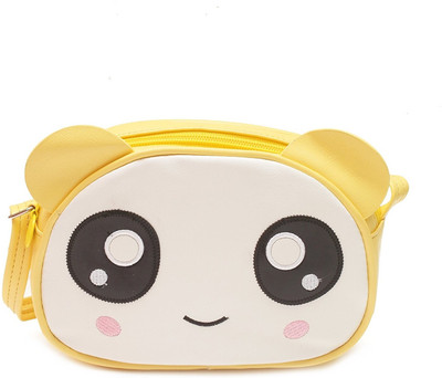 

Bazaar Pirates Girls Casual Yellow, White PU Sling Bag, White;yellow