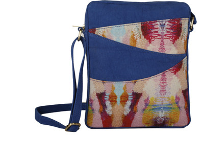 

Rub & Style Women Casual Blue Genuine Leather Sling Bag