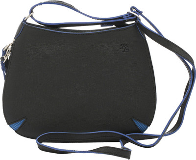 

Walletsnbags Girls Casual Black Leatherette Sling Bag