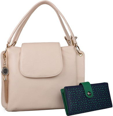 

Glasy Girls Casual White Genuine Leather Sling Bag