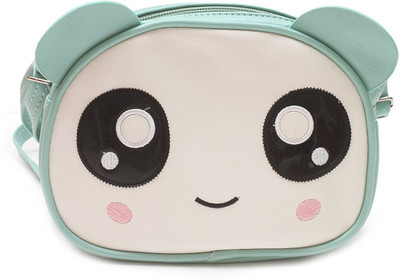 

Bazaar Pirates Girls Casual Green, White PU Sling Bag