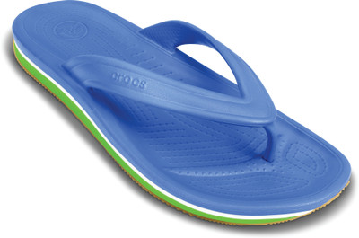 Crocs Flip Flops, Varsity blue/neon green