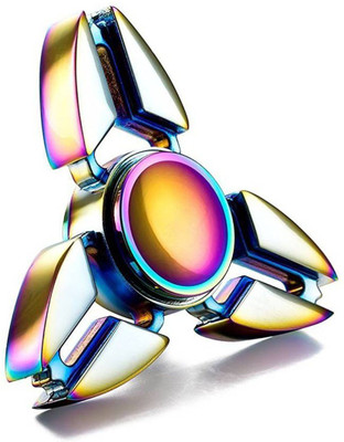 

True Deal Tri wing rainbow METAL FIDGET Spinner for Anti stress Anxiety relief(Multicolor)