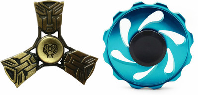 

Montez Metal Transformer & Shinning Wheel Fidget Hand Spinner Toy Set Of 2(Multicolor)