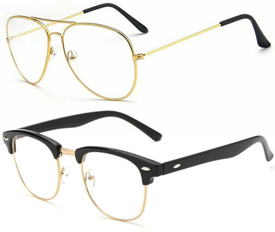 

Azmani Clubmaster, Aviator Sunglasses(Clear)