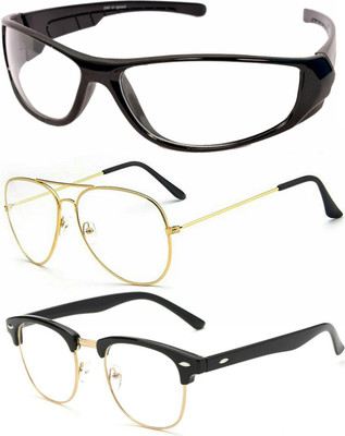 

Azmani Aviator, Clubmaster, Sports Sunglasses(Clear)