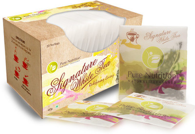 

Pure Nutrition Pure Nutrition Signature White Tea - 20 Tea Bags Unflavoured White Tea Bags(20 Bags, Box)