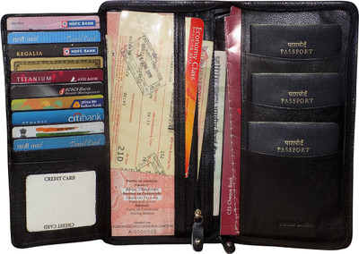 59% OFF on Kan Premium Quality Leather Travel Organizer/Passport