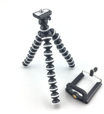 

Sukot Small Mini Desktop Video making Tripod Mobile Phone Holder Selfie Stand Tripod Kit(Black, Supports Up to 250 g)