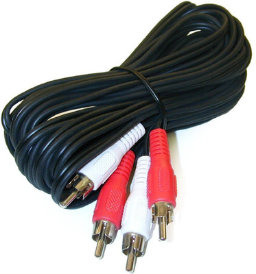 

C&E TV-out Cable 2 RCA Male to RCA Male Audio Extension Cable (Red & White)(Black, For DVD, 3.5 m)