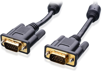 

C&E TV-out Cable 75 feet VGA Male to Male, Black [Electronics Cable](Black, For Computer, 22.86 m)