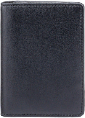 

Visconti Men Blue Genuine Leather Wallet(12 Card Slots), Black & cobalt