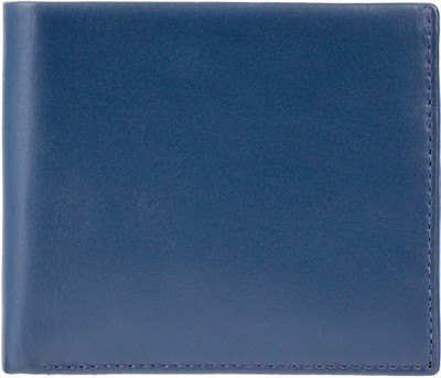 

Visconti Men Blue Genuine Leather Wallet(4 Card Slots), Blue & mustard