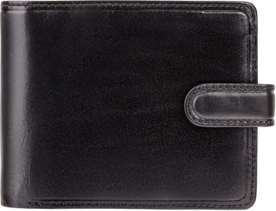 

Visconti Men Black Genuine Leather Wallet(8 Card Slots), Black & red