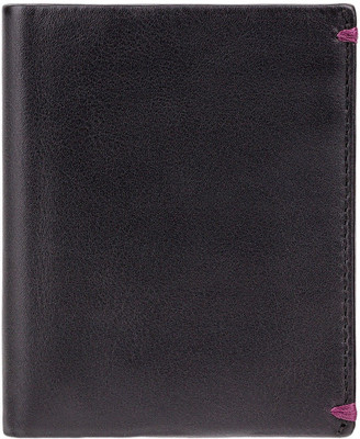 

Visconti Men Black Genuine Leather Wallet(5 Card Slots), Black & burgundy