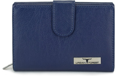

Urban Forest Women Casual, Ethnic Blue Genuine Leather Wallet(12 Card Slots), Blueberry