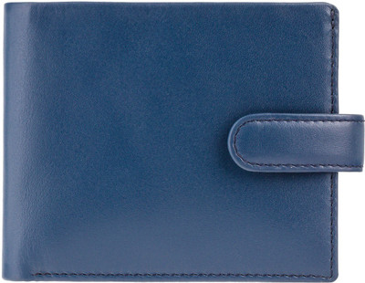 

Visconti Men Blue Genuine Leather Wallet(3 Card Slots), Blue & mustard