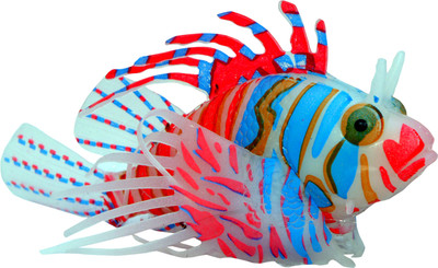 

SRI Silicone Arificial Fake Lionfish Home Aquarium Tank Ornament Decoration With Sucker Cup Laterite Unplanted Substrate(Multicolor)
