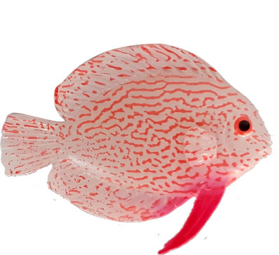 

SRI Arificial Fake Fish Home Aquarium Tank Ornament Decoration With Sucker Cup Laterite Unplanted Substrate(Red)
