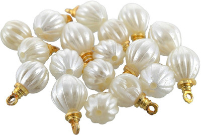 

AM Goelx Pearl bottom pumpkin hangings with hoop for earrings/bracelets/anklets/jewellery