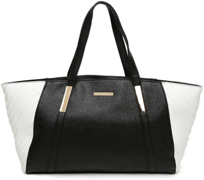 

Addons Addons Tone-on-Tone Colour Stitch Tote Shoulder Bag(Black, 5)