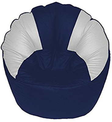 Akhilesh Bean Bags & Furniture XXXL Bean Chair Cover (Without Beans)(Blue, White)