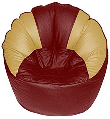 Akhilesh Bean Bags & Furniture XXL Bean Chair Cover (Without Beans)(Red, Yellow)
