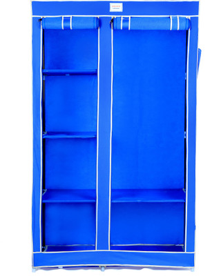 

Solace Tworow Stainless Steel Collapsible Wardrobe(Finish Color - BLUE)
