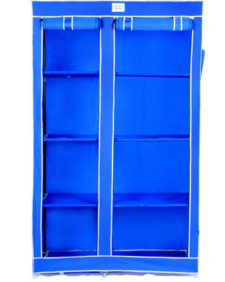 

Solace Tworow Stainless Steel Collapsible Wardrobe(Finish Color - BLUE)