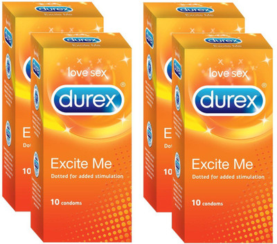 Durex (CONCEALED / CONFIDENTIAL PACKAGING) - Excite Me Condom(Set of 4, 40S)