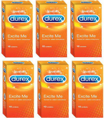 Durex (CONCEALED / CONFIDENTIAL PACKAGING) - Excite Me Condom(Set of 6, 60S)