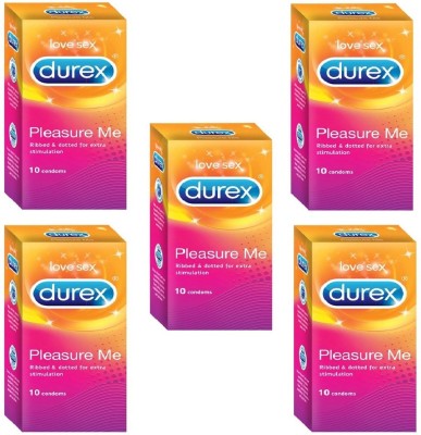 

Durex (CONCEALED / CONFIDENTIAL PACKAGING) - Pleasure Me Condom(Set of 5, 50S)